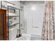 Detailed bathroom with a shower-tub combination and organized shelves for a functional space at 3843 Desert Marina Dr # 232, Laughlin, NV 89029