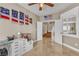 Bright bedroom with tile floors, white trim, and abundant natural light at 4247 Jordanville St, Las Vegas, NV 89129