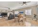 Shared living space featuring a kitchen, dining area, and living room, perfect for Gathering gatherings at 4247 Jordanville St, Las Vegas, NV 89129