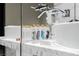 Modern bathroom amenities on a marble countertop offering spa-like experience with high-end toiletries at 4381 W Flamingo Rd # 1809, Las Vegas, NV 89103