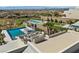 Rooftop terrace with a pool, lounge area, and scenic views, perfect for outdoor entertaining at 535 Serenity Point Dr, Henderson, NV 89012