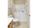 Bathroom featuring accessible walk-in tub, toilet, vanity, grab bars and storage cabinet at 6076 Wheat Penny Ave, Las Vegas, NV 89122