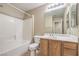 Neutral bathroom with bathtub/shower combo, vanity with ample storage, and neutral walls at 7270 Sheared Cliff Ln # 104, Las Vegas, NV 89149