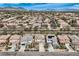 Residential aerial view of a neighborhood with mountain views and proximity to local amenities at 10808 Wallflower Ave, Las Vegas, NV 89135