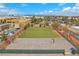 Aerial view of a basketball court, showcasing its layout and relation to the surrounding property at 2130 E Maule Ave, Las Vegas, NV 89119
