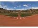 Community baseball field with manicured infield and grass outfield at 5742 Shadow Bend Dr, Las Vegas, NV 89135