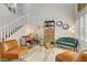 Eclectic Living Room with accent wall, modern decor and bright natural light at 5742 Shadow Bend Dr, Las Vegas, NV 89135
