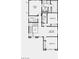 Detailed floorplan illustrating layout of the second level including the bedrooms and laundry room at 74 Via Montoro, Henderson, NV 89011