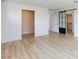 Bedroom featuring a barn door, adjacent closet and an open layout at 10631 Sariah Skye Ave, Las Vegas, NV 89166