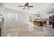 Open floorplan living room and island kitchen with lots of natural light at 1988 Villa De Sol St, Las Vegas, NV 89156