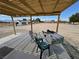 View from under patio, showing outdoor area with table and seating at 3110 National Ave, Pahrump, NV 89048
