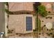Aerial shot of rooftop solar panels, lush landscaping, and an outdoor gazebo at 3268 Grayson Lake Ct, Las Vegas, NV 89129