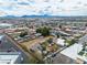 Aerial view of a residential area displaying residential housing and RV parking at 5906 Bunch St, Las Vegas, NV 89122