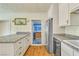 Traditional-style kitchen with granite counters, stainless steel refrigerator, and white cabinets at 5906 Bunch St, Las Vegas, NV 89122