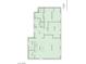 Floor plan showing layout of rooms in the home, including primary bedroom, living room, and kitchen at 1450 Rancho Cir, Las Vegas, NV 89107