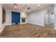 Bright living room features a fireplace, tile flooring, and recessed lighting at 7416 Redhead Dr, North Las Vegas, NV 89084