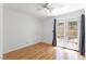 Bedroom with french doors leading to the backyard at 10021 Skipper Ct, Las Vegas, NV 89117