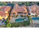 Stunning aerial view of a luxury home featuring a private pool, spa, patio, and meticulous landscaping at 15 Rue Du Rivoli Pl, Henderson, NV 89011