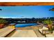 Gorgeous infinity pool with picturesque views of the mountains and city skyline at 15 Rue Du Rivoli Pl, Henderson, NV 89011