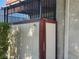 Close up exterior view of unit 45 with siding and trim and a metal railing at 3168 S Eastern Ave # 45, Las Vegas, NV 89169