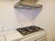 Modern kitchen featuring a stainless steel cooktop and matching hood at 3168 S Eastern Ave # 45, Las Vegas, NV 89169
