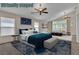 Virtually staged bedroom with neutral paint and plush carpet at 1501 Via Salaria Ct, Henderson, NV 89052