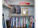 Walk-in closet showing ample storage with rods, shelves, and visible organization at 320 Point Loma Ave, North Las Vegas, NV 89031