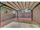 Backyard featuring a covered patio and rock landscaping at 2649 Heathrow St, Las Vegas, NV 89135