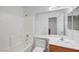 This bathroom features a bathtub and a single sink vanity at 2649 Heathrow St, Las Vegas, NV 89135