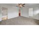 Spacious main bedroom leads to bathroom and walk-in closet at 2649 Heathrow St, Las Vegas, NV 89135