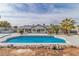 Backyard with a large pool and mature palm trees, perfect for outdoor living at 2749 Horseshoe Dr, Las Vegas, NV 89120