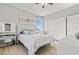 Bright bedroom with wood floors, neutral walls, a large closet and a vanity at 3062 Echoed Rondel Ln, Henderson, NV 89044