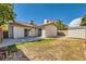 Landscaped backyard with a concrete patio, a storage shed, and nice perimeter fencing at 3314 Astoria Dr, Las Vegas, NV 89121