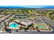 Community featuring swimming pool, bocce ball court and community center at 3335 American Mustang Ct, Las Vegas, NV 89122