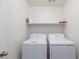 Convenient laundry room equipped with a modern washer and dryer at 4066 Painted Lady Ave, Las Vegas, NV 89141