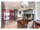 Contemporary kitchen with stainless steel appliances, sleek cabinetry, and stylish breakfast bar for modern living at 4381 W Flamingo Rd # 2308, Las Vegas, NV 89103