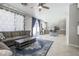 Open-concept living space with seamless transition to the kitchen and patio area at 4535 Sparwood Dr, Las Vegas, NV 89147