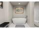 Inviting bathroom featuring a standalone tub and contemporary fixtures at 650 Scenic Cliff Dr, Henderson, NV 89012