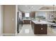 Bright kitchen with marble countertops, stainless appliances, and scenic views at 8255 Las Vegas Blvd # 802, Las Vegas, NV 89123