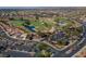 Stunning aerial view overlooking the golf course and houses in the community at 8904 Marble Dr, Las Vegas, NV 89134