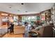 Living room features a fireplace, hardwood floors, and an open floor plan at 1905 Calle De Espana, Las Vegas, NV 89102