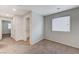 Bedroom features ensuite access and neutral carpeting and walls at 2617 Romarin Ter, Henderson, NV 89044