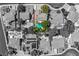 Overhead view of backyard pool and well-maintained landscaping in a neighborhood at 2812 Shadow Creek Cir, Las Vegas, NV 89117