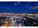 Panoramic aerial view of a vibrant cityscape at night at 4381 W Flamingo Rd # 5502, Las Vegas, NV 89103