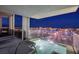Balcony hot tub overlooking a dazzling city skyline at night at 4381 W Flamingo Rd # 5502, Las Vegas, NV 89103