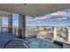 Luxury balcony with a built-in pool and breathtaking city views, perfect for relaxation and entertainment at 4381 W Flamingo Rd # 5502, Las Vegas, NV 89103
