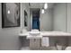 Modern bathroom features a vessel sink, marble countertop, and sleek lighting fixtures at 4381 W Flamingo Rd # 5502, Las Vegas, NV 89103
