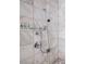 Modern shower with marble tiling and adjustable shower head at 4381 W Flamingo Rd # 5502, Las Vegas, NV 89103