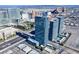 A stunning aerial view of The Martin condominium towers overlooking the Las Vegas skyline at 4471 Dean Martin Dr # 1707, Las Vegas, NV 89103