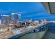Amazing evening cityscape view from a balcony showcasing the bright lights of Las Vegas at 4471 Dean Martin Dr # 1707, Las Vegas, NV 89103